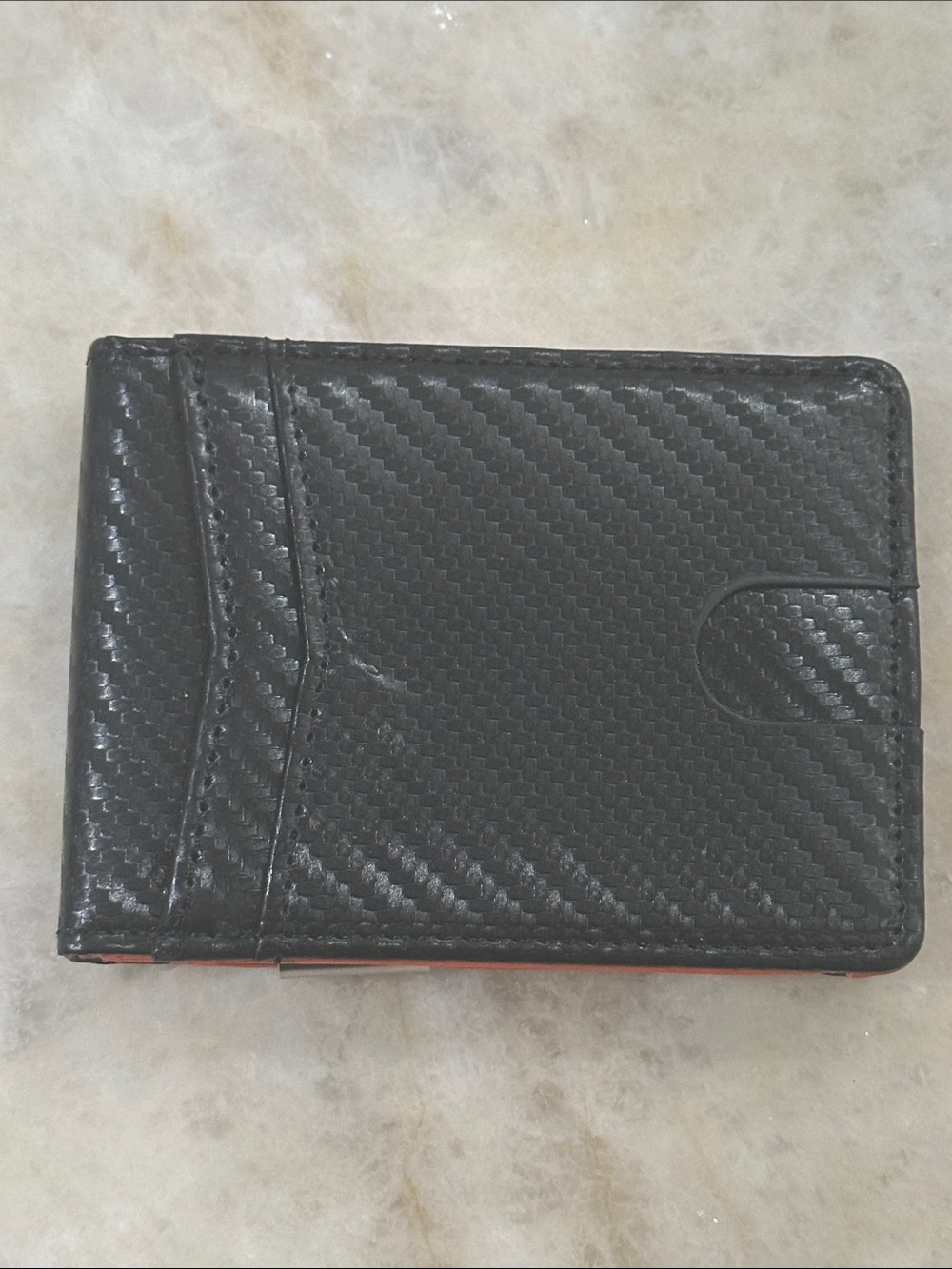 Classic Black Carbon-Texture Men’s Wallet
